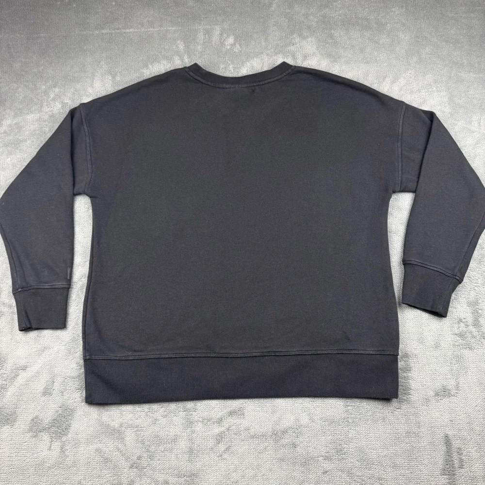 Reebok Mens Black Double Logo Fleece Crewneck Sweatshirt XL REW243TL04 - Picture 9 of 9